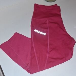 Neleus Women's Bold Hot Pink Capris